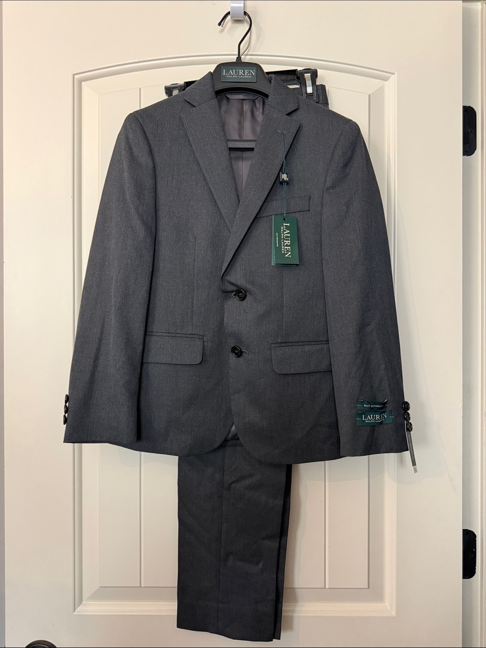 Lauren Ralph Lauren Boy's 10R Medium Gray Two-Piece Suit